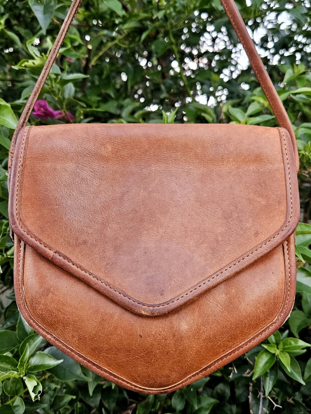 Vintage Coach Megan 9921 British Tan Leather Shoulder Bag Pre-1994